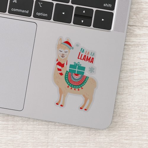 Fa La La Llama  Christmas Sticker