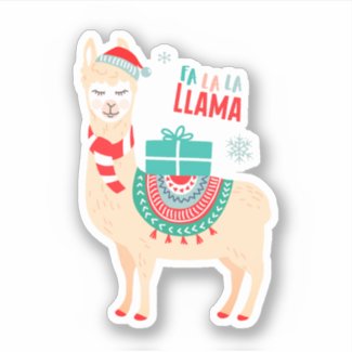 Fa La La Llama | Christmas Sticker