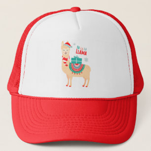 Fa La La Llama Christmas Trucker Hat