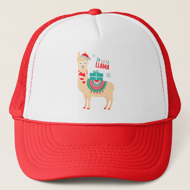 Fa La La Llama | Christmas Trucker Hat (Front)