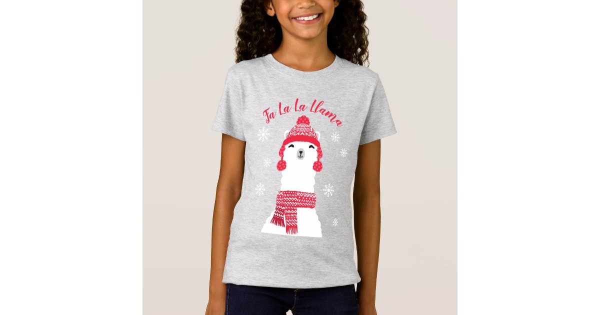 Fa La La Llama Cozy Warm Winter Llama Christmas T Shirt