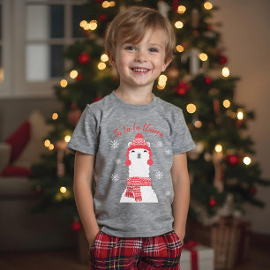 Fa La La Llama Cozy Warm Winter Llama Christmas Tri-Blend Shirt