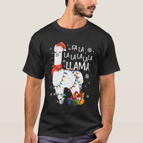 Fa La La Llama Funny Christmas Christmas Lllama Lo T_Shirt