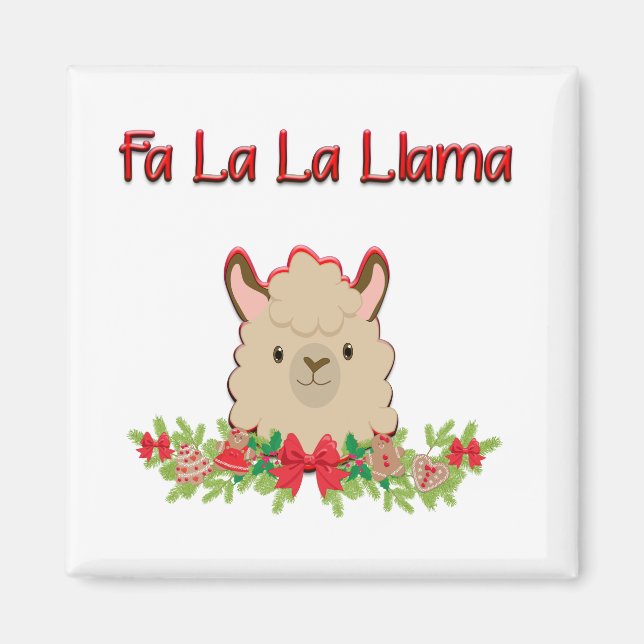 Fa La La Llama Magnet (Front)