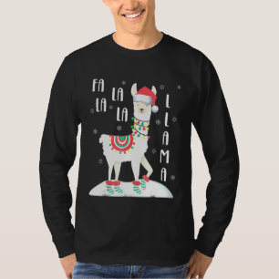 FA LA LA LLAMA Santa Christmas Xmas T-Shirt