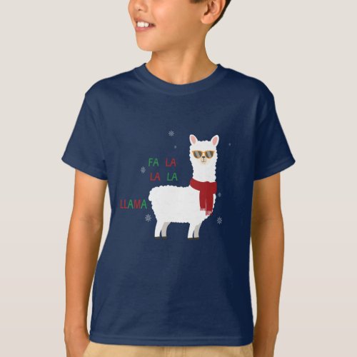 Fa La La Llama Shirt  Christmas Shirt for kids