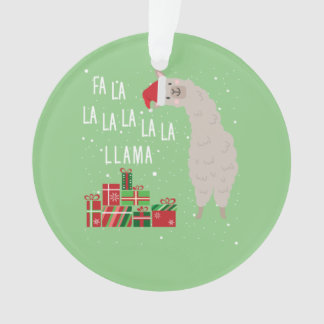 Fa La La Llama Shirt - Llama Christmas Ornament