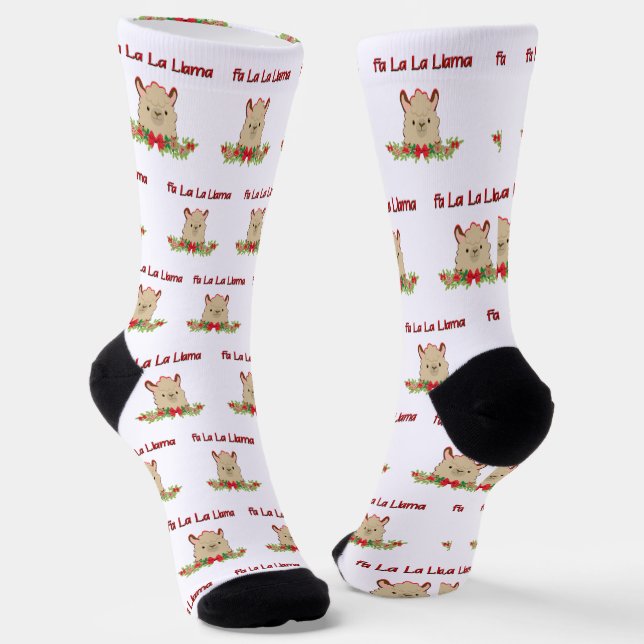 Fa La La Llama Socks (Angled)
