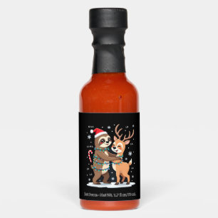 Fa La La Llama Xmas Lights Sloth Riding Llama Chri Hot Sauces