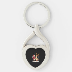Fa La La Llama Xmas Lights Sloth Riding Llama Chri Keychain