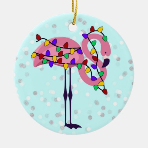 Fa La La Mingo Flamingo Ornament