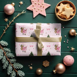 Fa La La Retro Pink Santa Claus Christmas Vintage Wrapping Paper<br><div class="desc">Wrap your gifts in festive nostalgia with our "Fa La La Retro Pink Santa Claus Christmas Vintage Wrapping Paper." This delightful wrapping paper pattern features a hand-painted watercolor vintage pink Santa Claus, evoking the charm of classic holiday celebrations. Accompanying Santa, a beautifully illustrated Christmas tree, and a whimsical pink bow...</div>