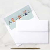 Fa La La Snow Angel Woodland Animals Fun Winter Envelope Liner (Desk)