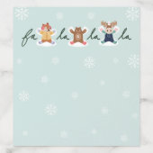 Fa La La Snow Angel Woodland Animals Fun Winter Envelope Liner (Design)