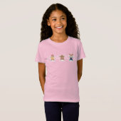 Fa La La Snow Angel Woodland Animals Fun Winter T-Shirt (Front Full)