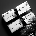 FA LA LA White & Black Calligraphy Christmas Carol Wrapping Paper Sheets<br><div class="desc">Celebrate the magical and festive holiday season with our custom holiday wrapping paper sheets. Our modern black and white minimalistic holiday designs feature a bold black and white modern calligraphy script "fa la" (Background colour can be changed to suit your needs) All designs are original artwork by Moodthology Papery.</div>