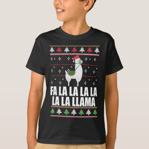 FA LA LLAMA Ugly Christmas Sweater Design Xmas Gif