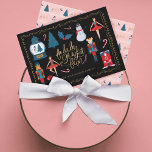 Fa La Oh What Fun Christmas Nutcracker Characters Holiday Card<br><div class="desc">Send this beautiful, whimsical, and magical Christmas card to your friends and family this holiday season. We've hand-painted all the illustrations and typography that you see in this holiday card. Our design features a nutcracker, nutcracker mouse king, nutcracker ballet dancers, candy canes, flowers, holly, red festive house, and snowman. the...</div>