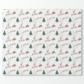 Fa La Winter Wonderland Forest Woodland Animals  Wrapping Paper (Flat)