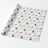 Fa La Winter Wonderland Forest Woodland Animals  Wrapping Paper (Unrolled)