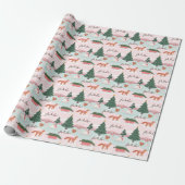 Fa La Winter Wonderland Forest Woodland Animals  Wrapping Paper (Unrolled)