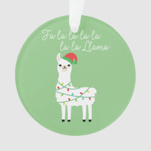 Fa Lalalalalala Llama Funny Christmas Men Women Ornament