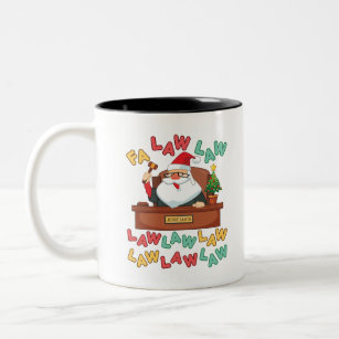Fa Law Law Lawyer Christmas Santa Judge Two-Tone Coffee Mug