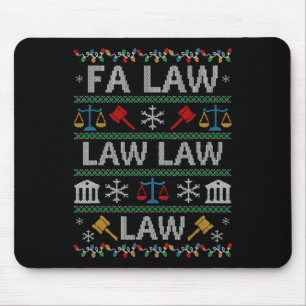 Fa Law Law Vintage Lawyer Ugly Christmas Sweater Mouse Pad