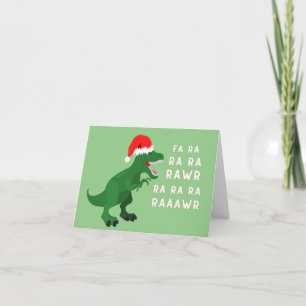 Fa rawr rawr rawr Funny Christmas  Card