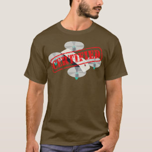 FAA Certified Stamp Drone Pilot Commercial Quadcop T-Shirt