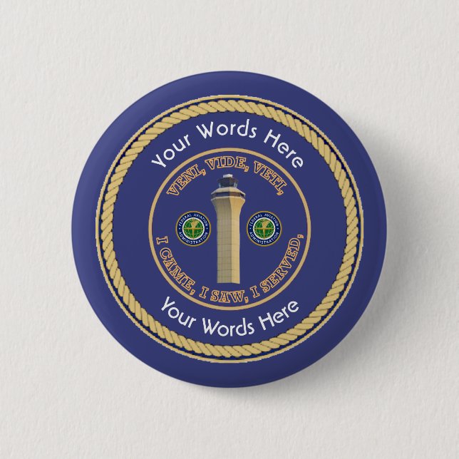FAA VVV Universal Shield Pinback Button (Front)