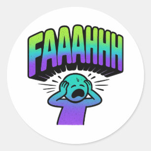 FAAAAHHH CLASSIC ROUND STICKER