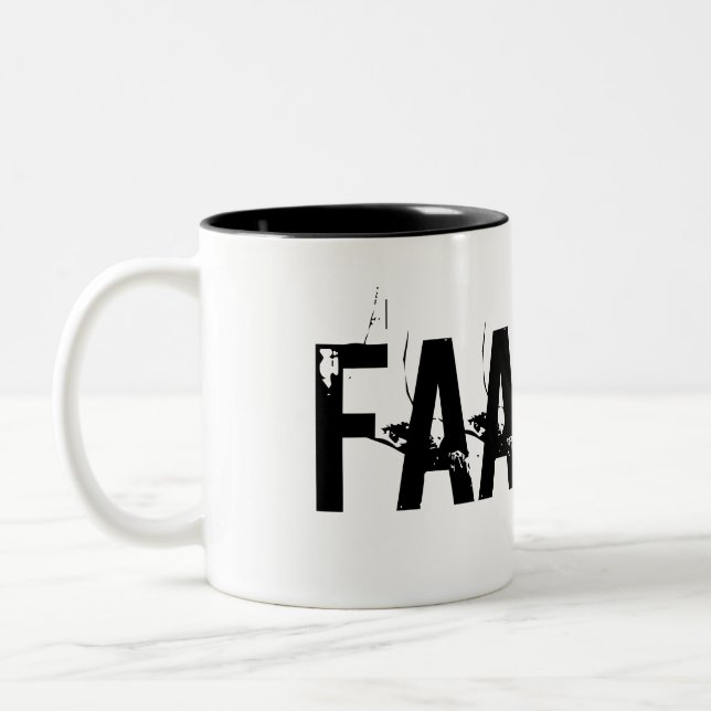 "FAAAKT!" Two-Tone COFFEE MUG (Left)