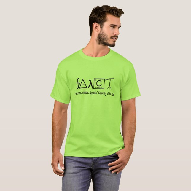 FAACT Atheist group shirt (Light) Men's, Women's (Front Full)