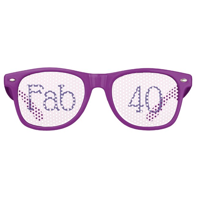  Fab 40th birthday Purple Retro Sunglass Sunglasses (Front)