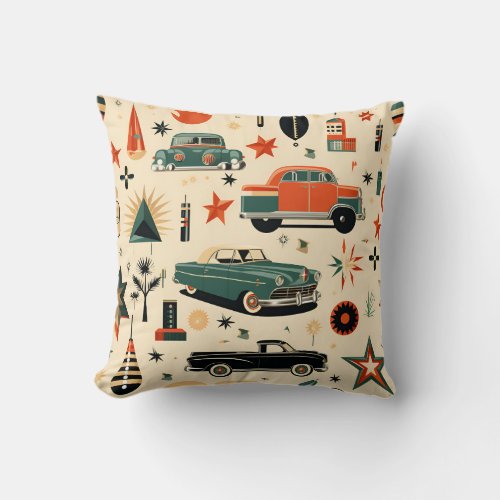 Fab 50s Retro Throw Pillow Set