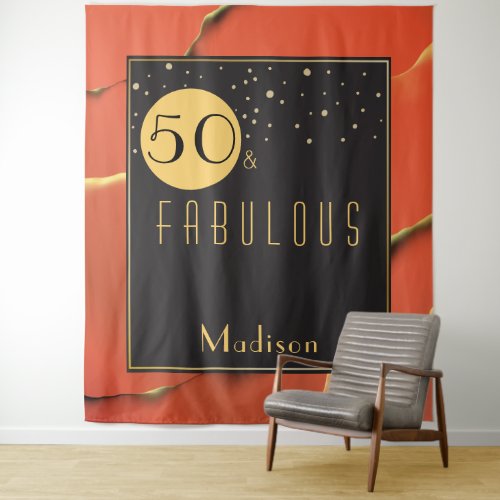 Fab 50th Birthday Tomato Tapestry