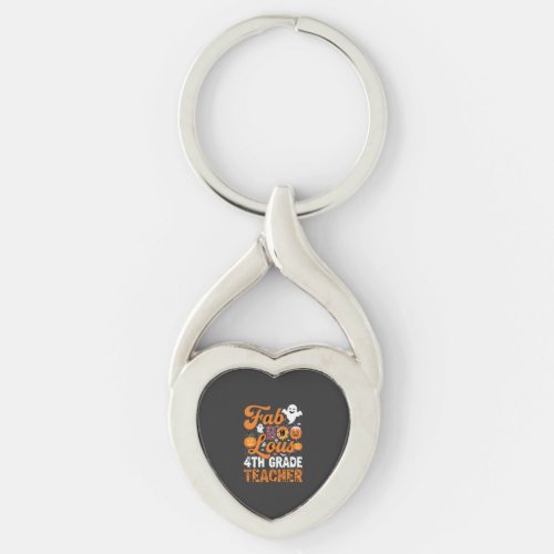 Fab-BOO-Lous 4th Grade Teacher Halloween Keychain