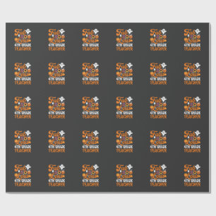 Fab-BOO-Lous 4th Grade Teacher Halloween Wrapping Paper