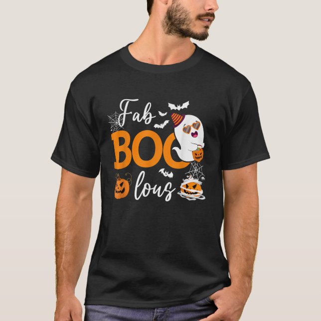 Fab Boo Lous Cute Ghost Halloween T-Shirt (Front)