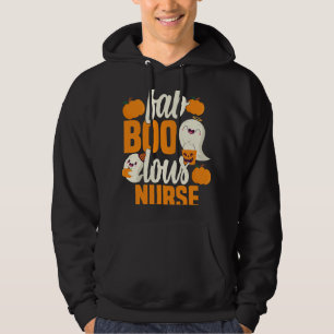 Fab Boo Lous Nurse Pumpkin Ghost Nursing Halloween Hoodie