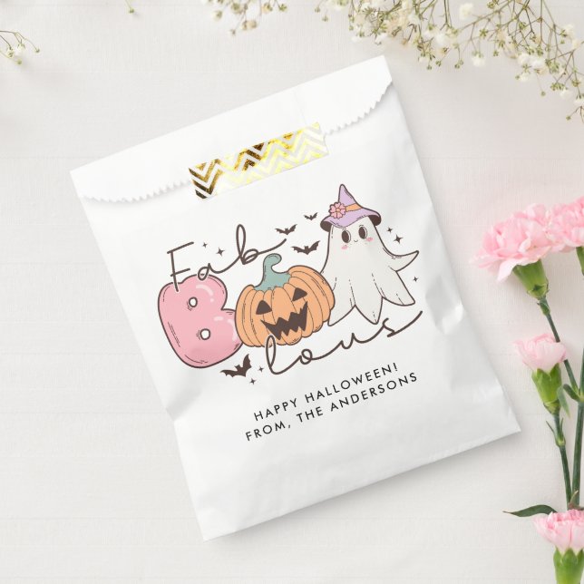 Fab-boo-lous Retro Groovy Halloween Favor Bag (Sealed)