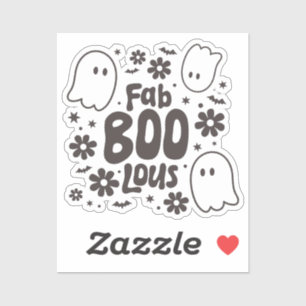 Fab-boo-lous Retro Groovy Halloween Sticker