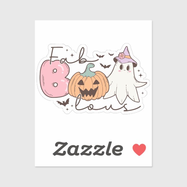 Fab-boo-lous Retro Groovy Halloween Sticker (Sheet)