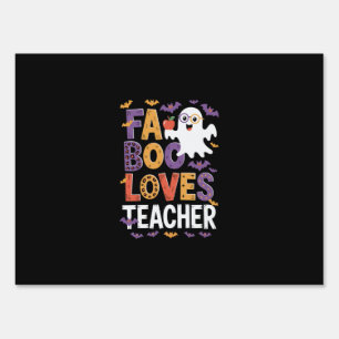 Fab Boo Lous Retro Halloween Sign