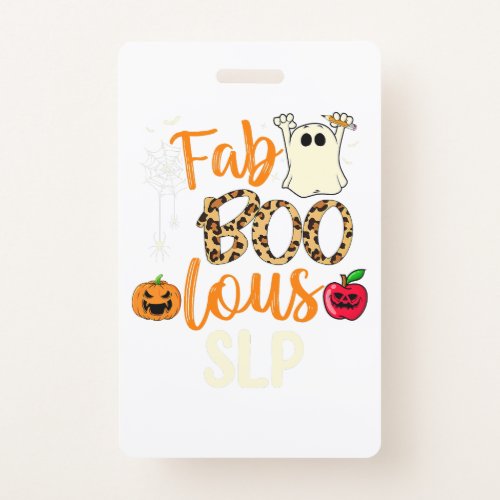 Fab Boo Lous SLP Leopard Spooky Halloween Costume  Badge
