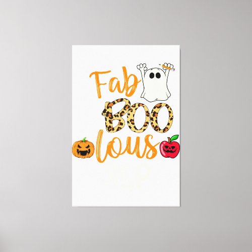 Fab Boo Lous SLP Leopard Spooky Halloween Costume  Canvas Print