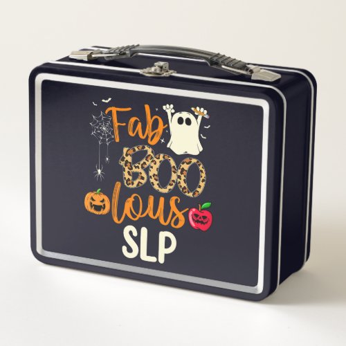 Fab Boo Lous SLP Leopard Spooky Halloween Costume  Metal Lunch Box