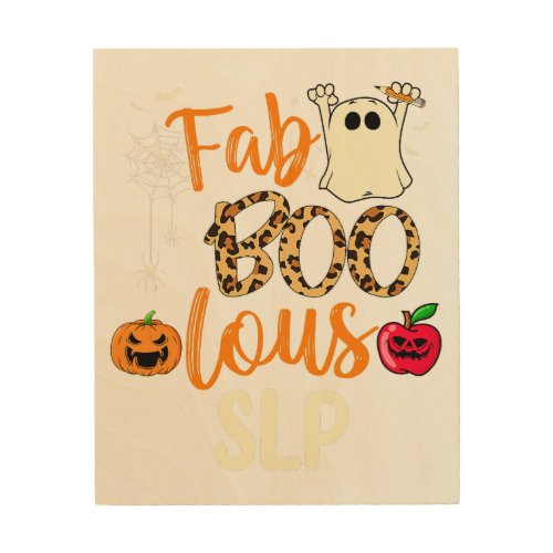 Fab Boo Lous SLP Leopard Spooky Halloween Costume  Wood Wall Art