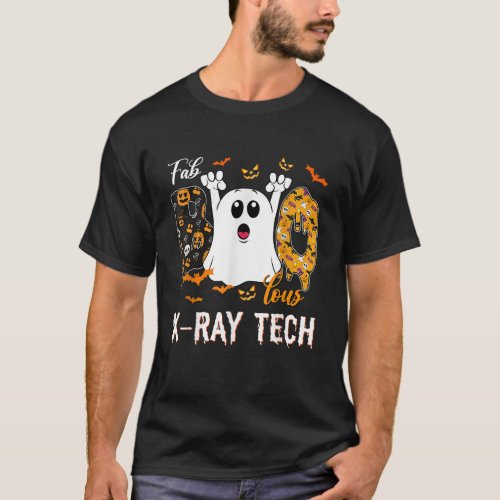 Fab Boo Lous XRay Tech Funny Ghost Halloween T_Shirt